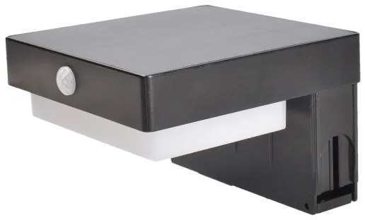 Lampă LED solară cu senzor Solight WO7202 PALERMO LED/5W/2000mAh IP54 negru