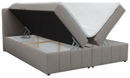 Pat tapitat boxspring 160 x 200 cm gri Kairo