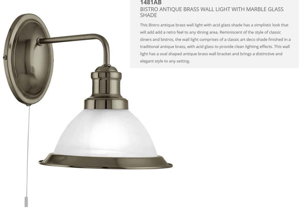 Aplica de perete design clasic Bistro alama antique 1481AB SRT