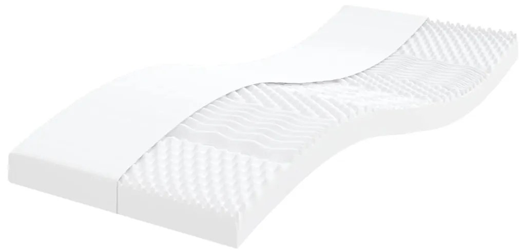 vidaXL Saltea din spumă de copii, alb 80x160 cm 7 zone duritate 20 ILD