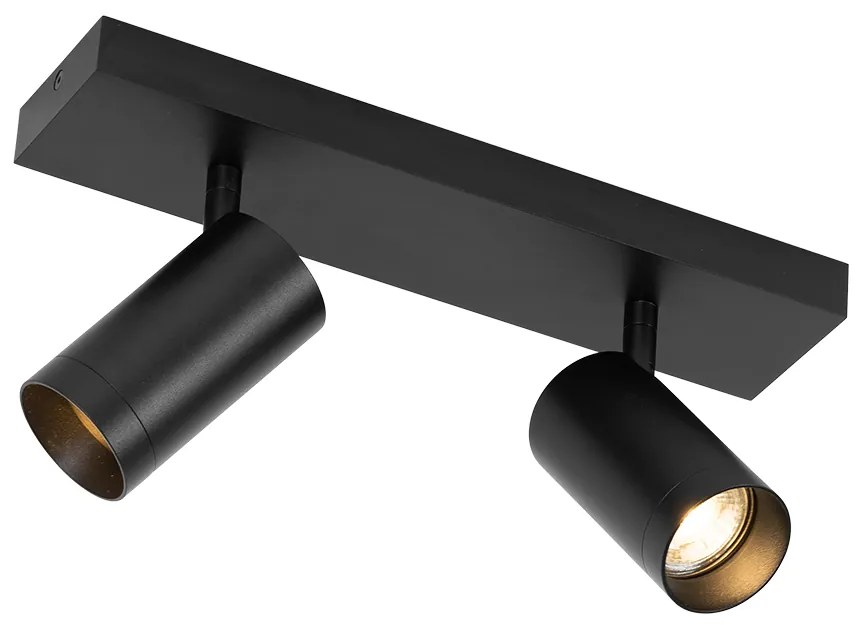 Spot modern de plafon negru reglabil cu 2 lumini - Jeana Luxe