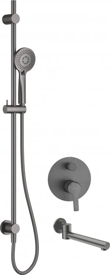 ARNIKA Set de duș incastrat cu pipa de umplere a cazi finisaj titan NAC_D9QA