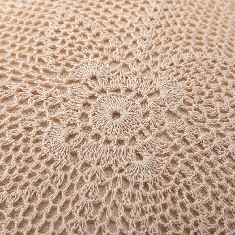 decoDoma Set de 3 fețe de pernă croșetate 40 x 40 cm