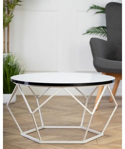 Măsuță de cafea DIAMOND 40x70 cm negru/alb