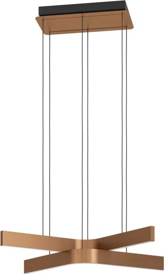 Eglo 901864 - Pendul LED RGBW FOLCINO-Z, dimmabil, 2xLED/18W/230V, cupru/negru