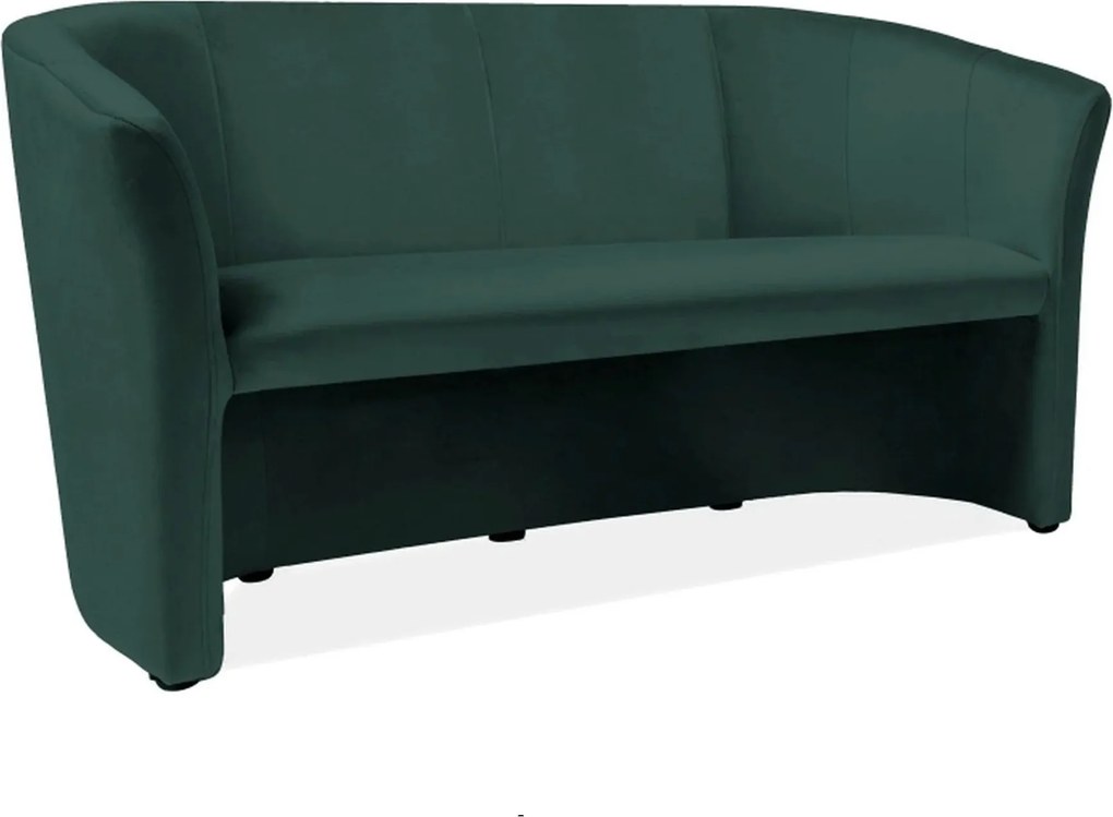Canapea TM-3, stofa catifelata verde - Bluvel 78, 160x60x76 cm