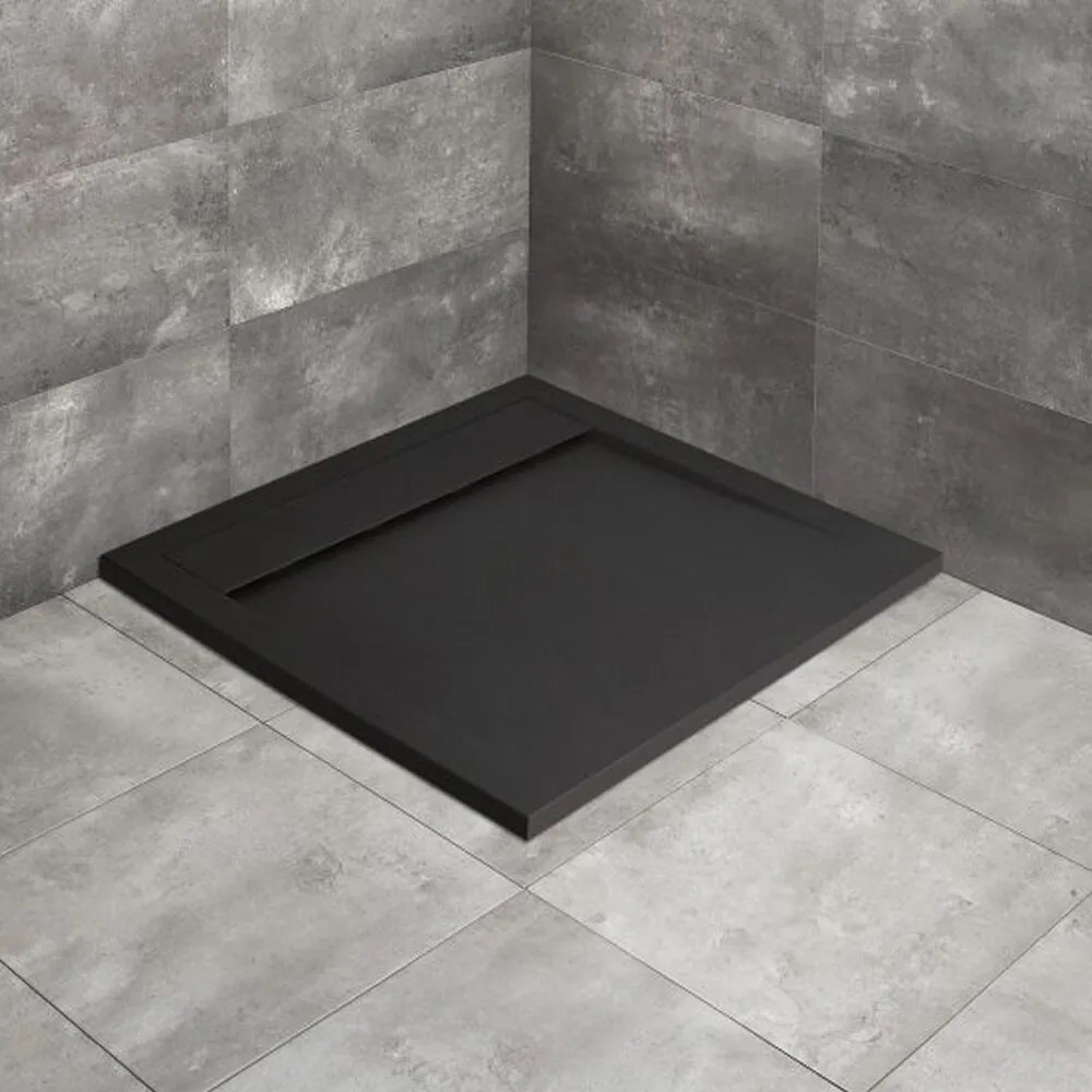 Cadita dus compozit patrata Radaway Teos C 100x100 cm negru