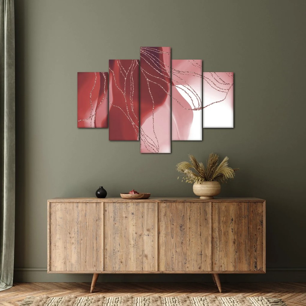 Tablou - Floare abstractă roșie N⁰1 (150x105 cm)