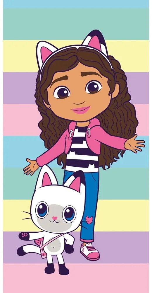 Prosop pentru copii, din bumbac 70x140 cm Gabby´s Dollhouse Colors – Jerry Fabrics