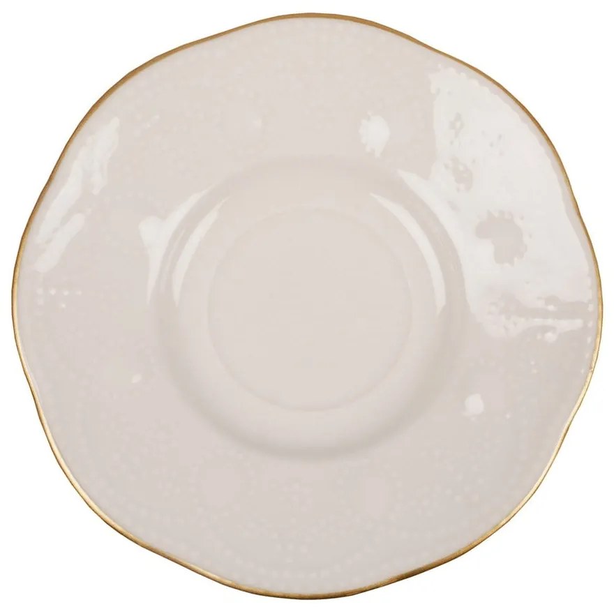 Set 6 cești din porțelan pentru cafea cu farfurie Stitched