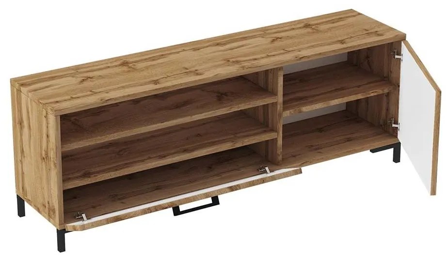 Dulap TV Cascade  (stejar lancaster + alb). 1098745