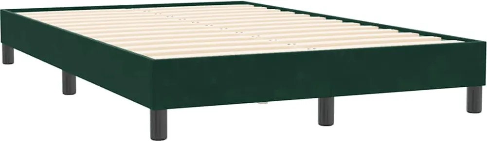 vidaXL Cadru de pat fără saltea Verde închis 120x210 cm catifea