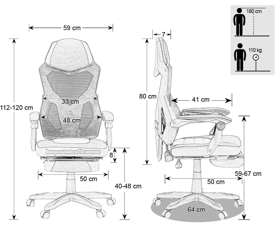 Scaun gaming OFF 304 roșu