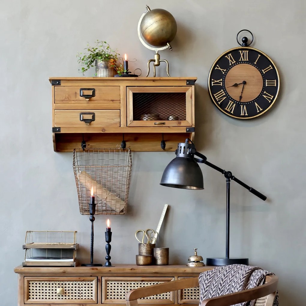 Dulap de perete, din lemn masiv, aspect rustic