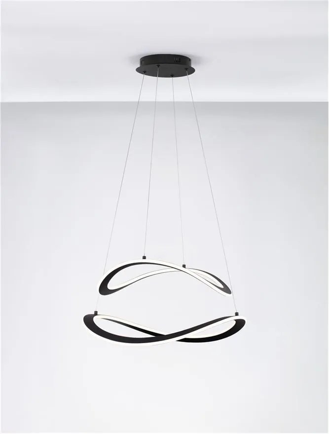 Lustra LED suspendata Celestia negru