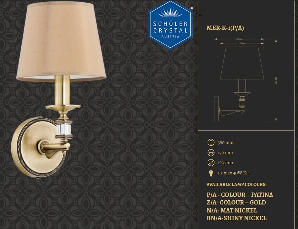Aplica eleganta design clasic MERANO