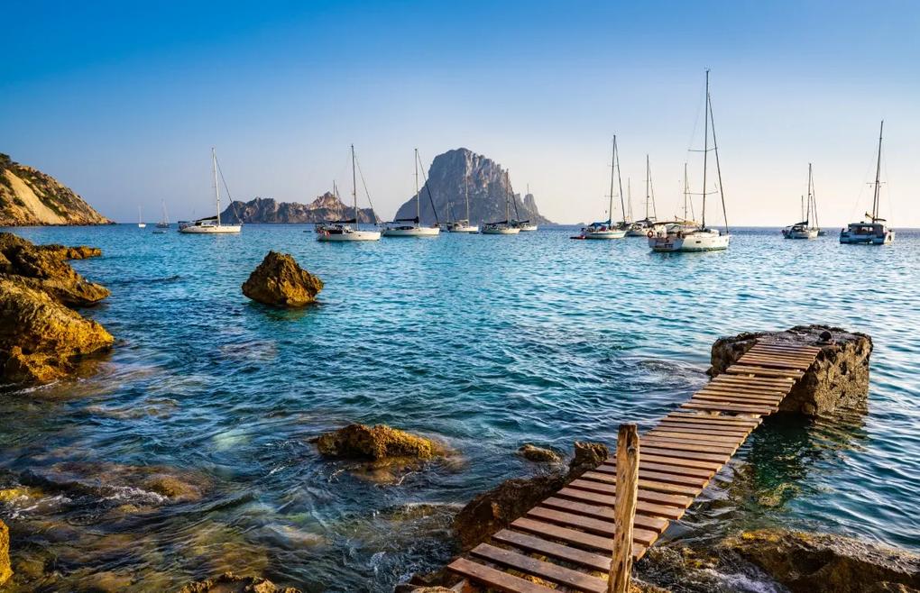 Tapet Premium Canvas - Portul din Ibiza