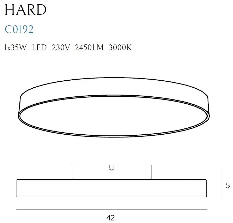 Plafoniera LED moderna smart HARD 42cm Tuya Application