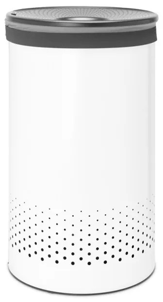 Cos de rufe Brabantia 1004179, 60 L, Capac din plastic, Umplere fara deschidere, Orificii aerisire, Alb