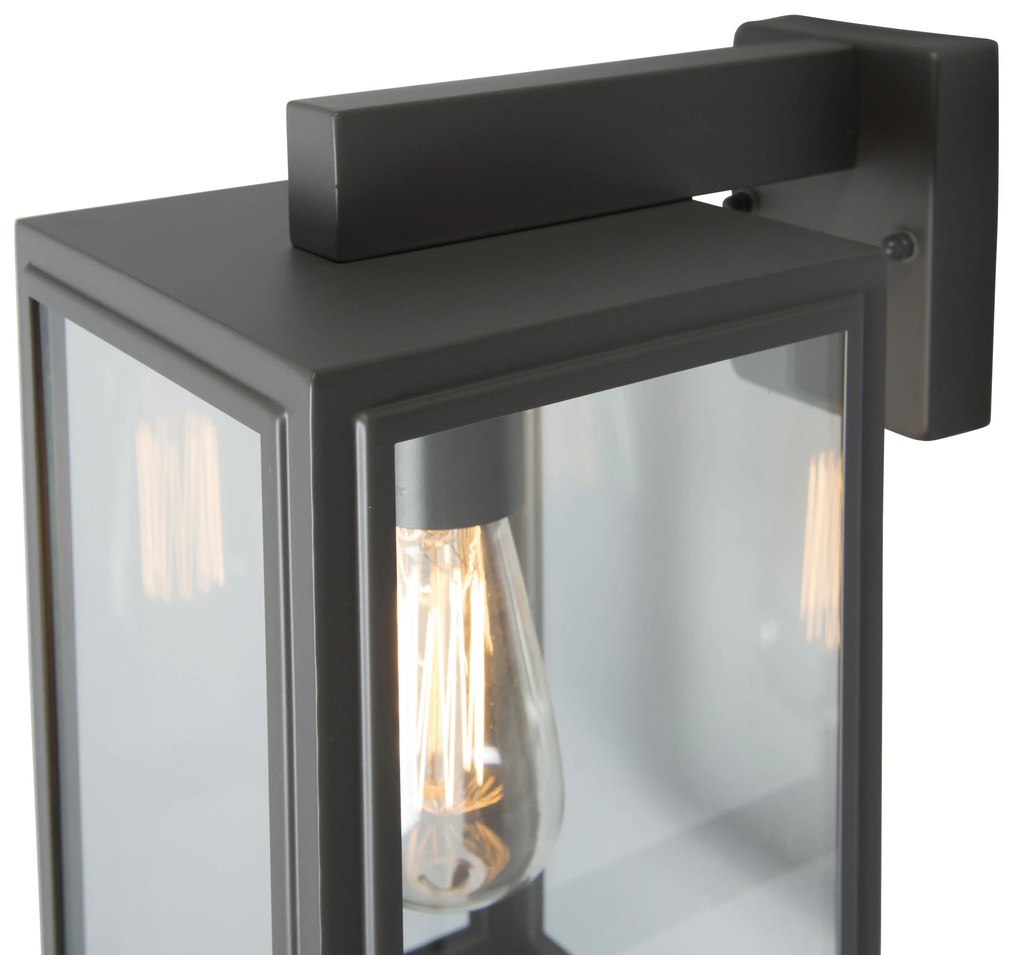 Aplică de perete industrială exterioară gri IP44 - Sutton Down