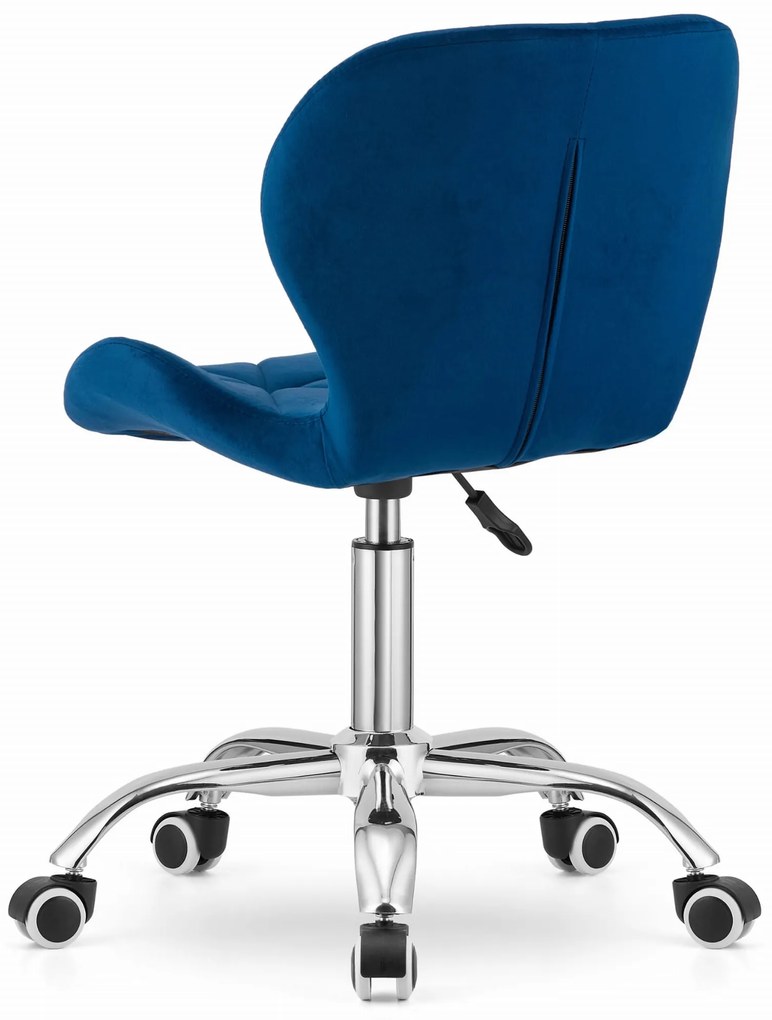 Scaun de birou AVOLA VELVET albastru