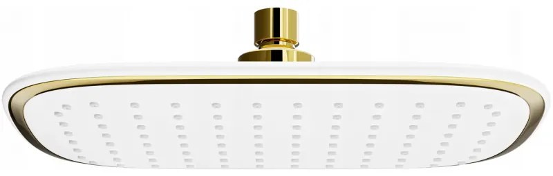 Mexen D-49 duș superior 25x19 cm, alb/auriu - 79749-25