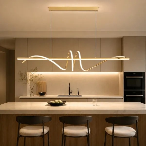 BRILAGI - Lustru LED dimabil pe cablu SIGNATURE LED/50W/230V 120 cm auriu + telecomandă