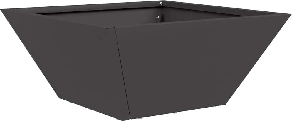 vidaXL Vază pentru Grădină Negru 35 x 35 x 15 cm Oțel laminat la rece
