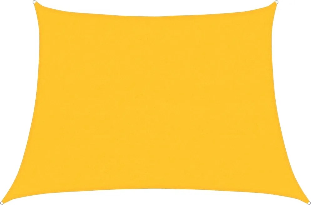vidaXL Pânză parasolar, galben, 4/5x3 m, HDPE, 160 g/m², trapez