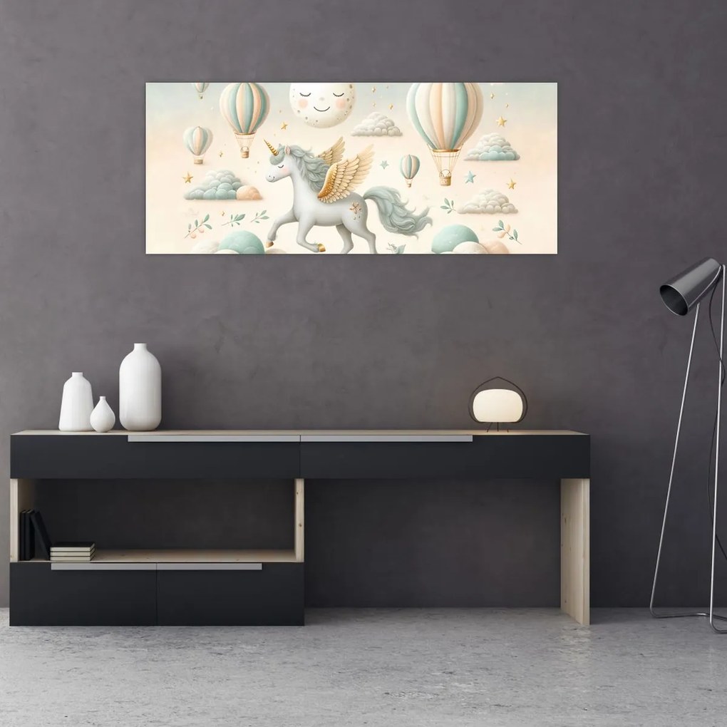 Tablou - Unicorn fericit (120x50 cm)
