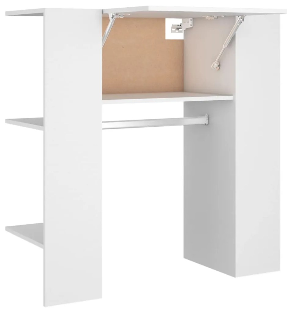 Dulap de hol, alb, 97,5x37x99 cm, lemn prelucrat 1, Alb, Alb