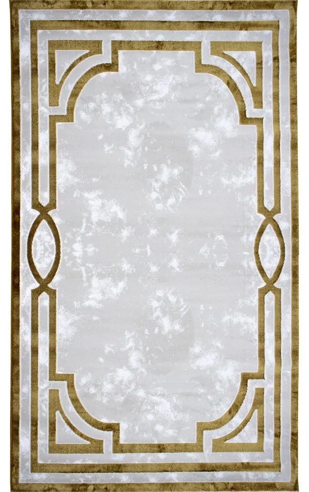 COVOR DREPTUNGHIULAR ZENITH, 200X290, CLASIC, ALB, AURIU, POLIPROPILENA