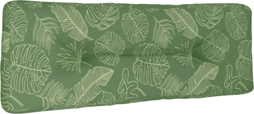 vidaXL Pernă de paleți, model frunze, 120x40x12 cm, textil