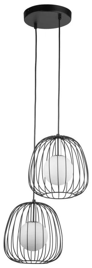 Lustră pe cablu BELL 2xG9/12W/230V negru/crom lucios