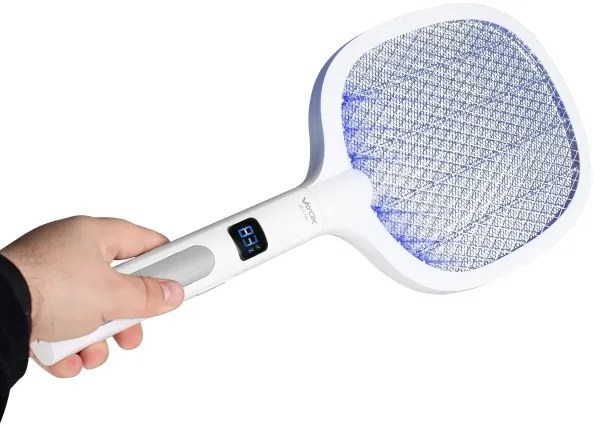 Paletă LED electrică anti-insecte 2 în 1 1200 mAh/5V alb