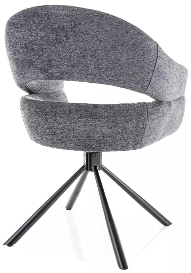 Scaun Borgo gri inchis/negru Raven18