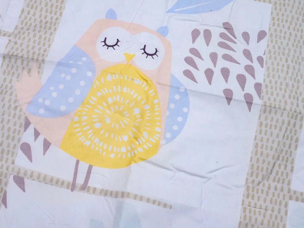 Lenjerie de pat din microfibra colorata OWL Dimensiune lenjerie de pat: 2 buc 80 x 80 cm | 200 x 220 cm