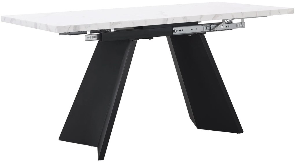 Masă de luat extensibilă, Alb+Negru | Aosom Romania