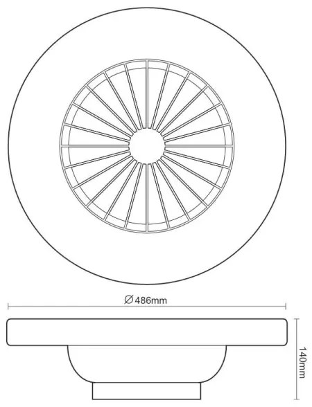 Plafonieră LED cu ventilator OPAL LED/48W/230V + telecomandă