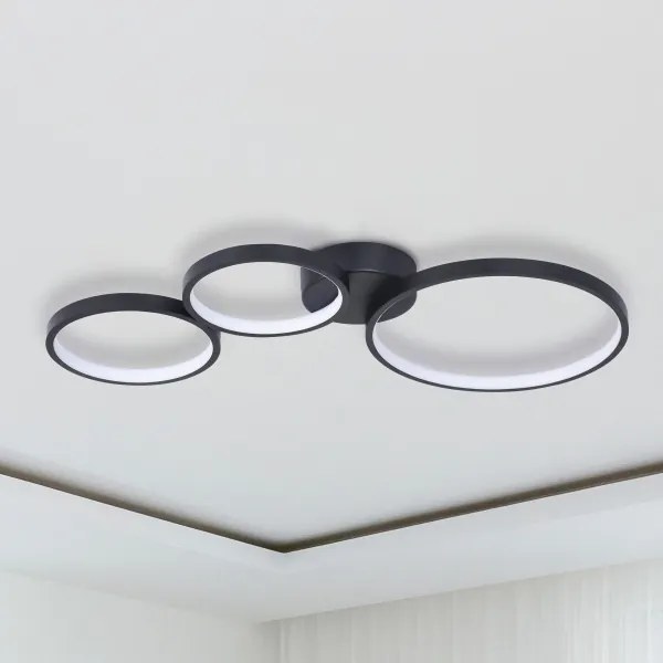 Plafonieră LED FLAMENCO LED/33W/230V 4000K negru