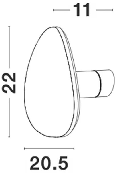 Aplica LED de perete design modern Cronus gips alb NVL-9084081