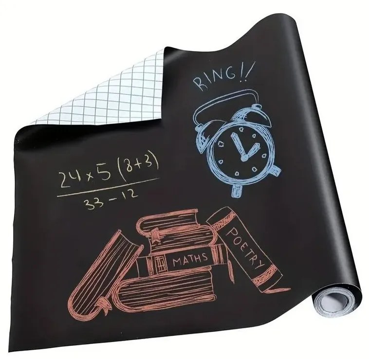 Zaparkorun Tablă de hârtie autoadezivă cu un set de crete - 45 x 200 cm