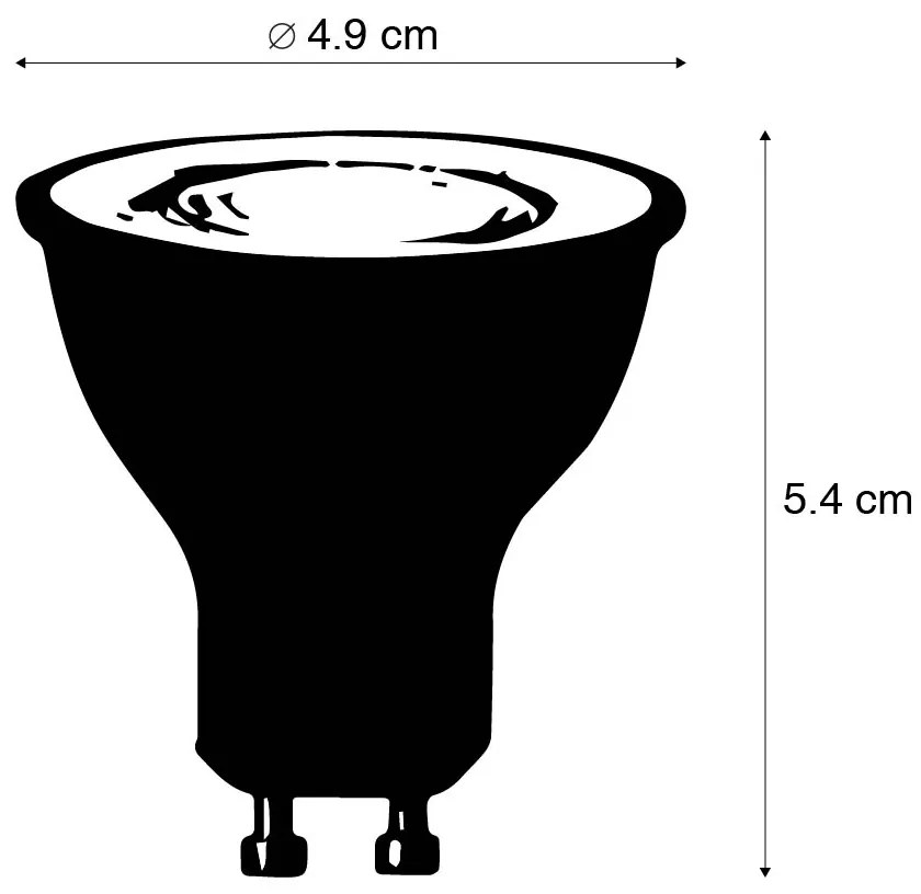Set de 3 becuri LED inteligente GU10 RGBW 5W 350 lm 2200-4000K