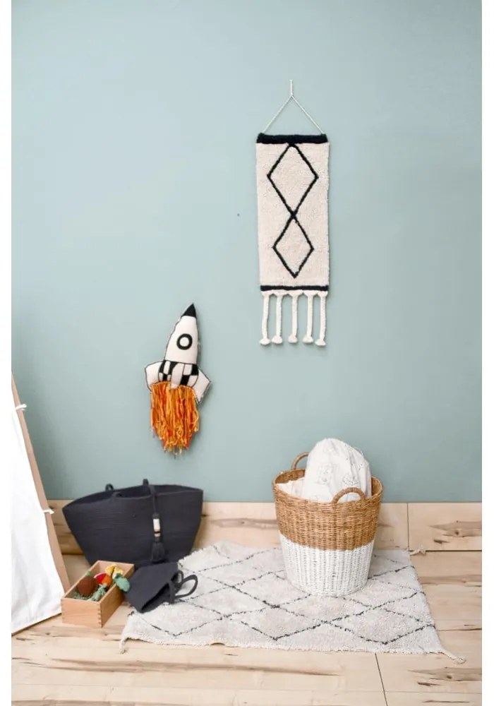 Covor crem lavabil/țesut manual din bumbac 70x100 cm Mini Bereber – Lorena Canals