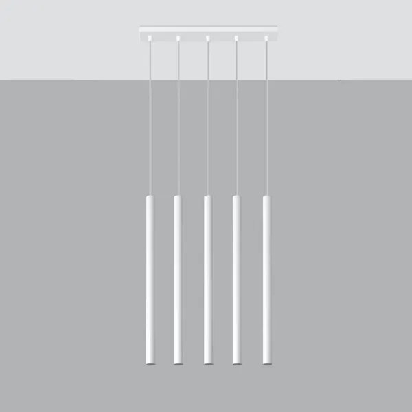 Lustră pe cablu PASTELO 5xG9/12W/230V alb