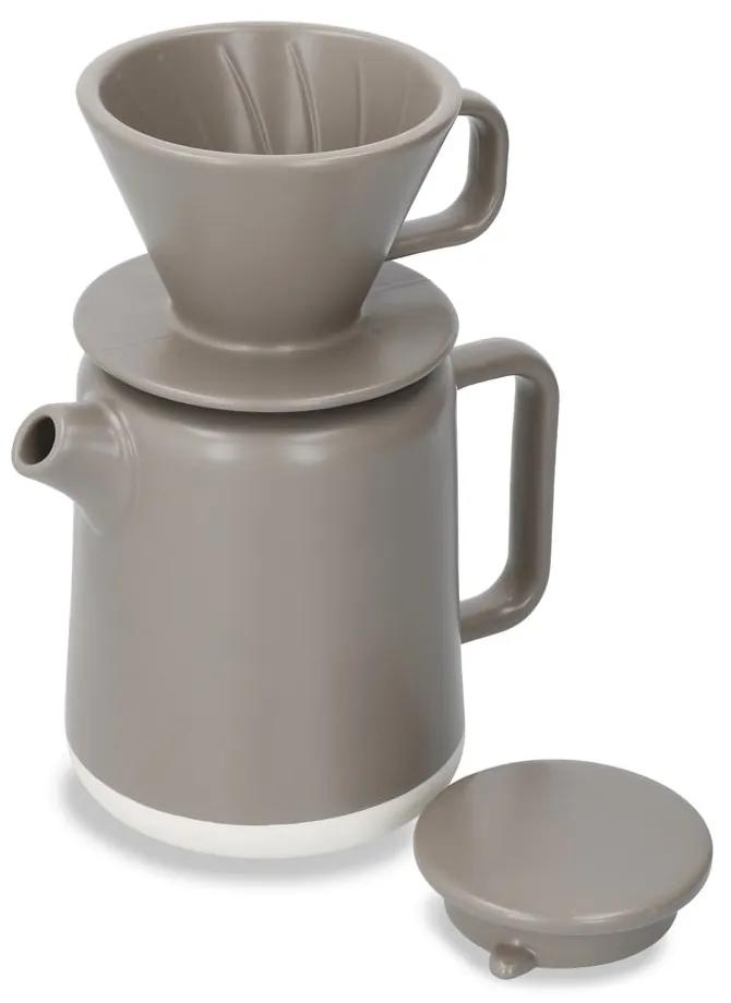 Set de ceainic și filtru de cafea din ceramică maro de 0,8 l La Cafetiere Seville - Kitchen Craft