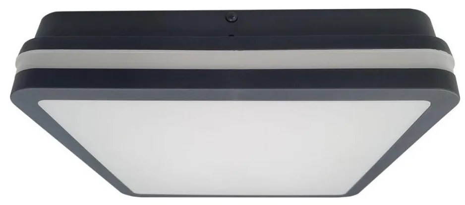 Plafonieră LED cu senzor pentru baie ELLÉ LED/24W/230V 26x26 cm IP54 antracit