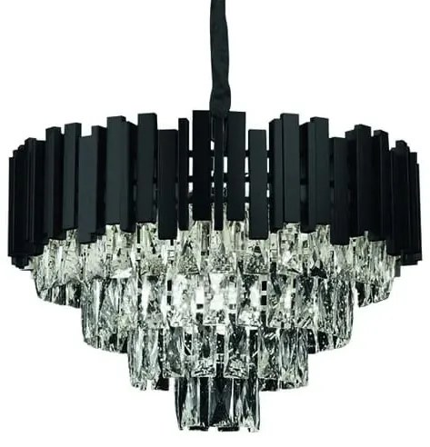 Candelabru Cristal Elit's, Negru Mat, 40 cm