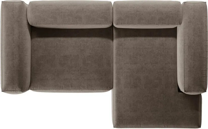 Colțar maro (cu colț pe partea dreaptă/cu șezlong) Bergamo – Cosmopolitan Design