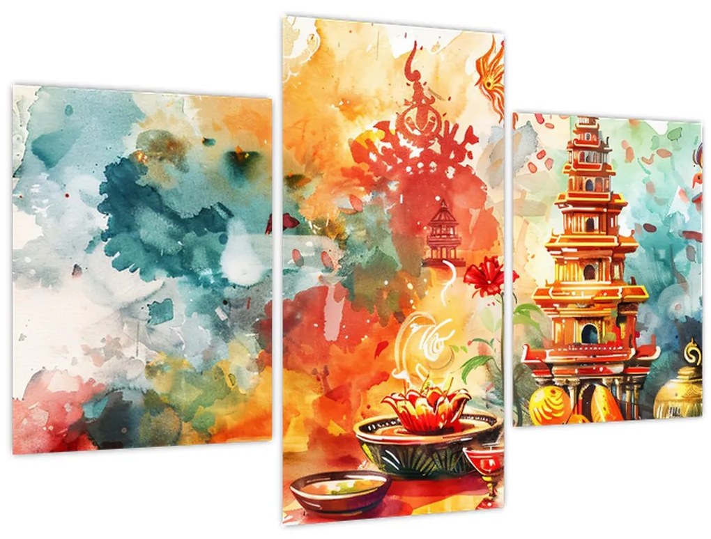 Tablou - Ilustrație în acuarelă (90x60 cm)